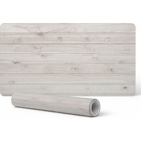 Alfombrilla protectora decorativa para mesa de oficina, tableros de madera claros, 100x50 cm