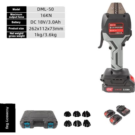 Pince à sertir hydraulique, design sans fil, force puissante de 16KN, DML-50 (1/2)