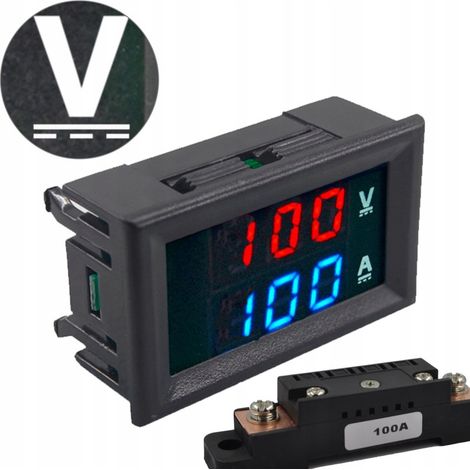 Amperemeter/Voltmeter 100 V 100 A Gleichstrom