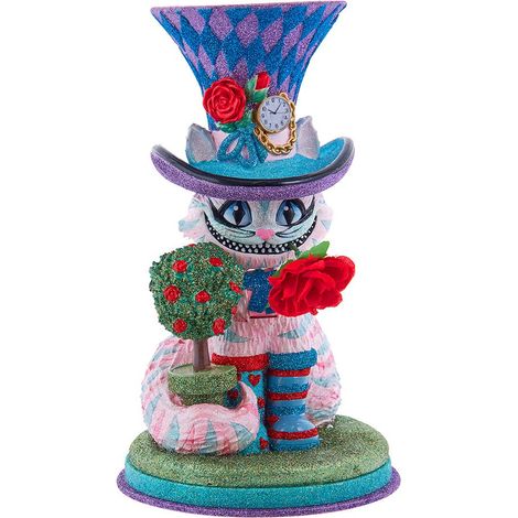 DISNEY Decorazione Statua Schiaccianoci Del Gatto Del Cheshire di Hollywood 25 cm (1/3)