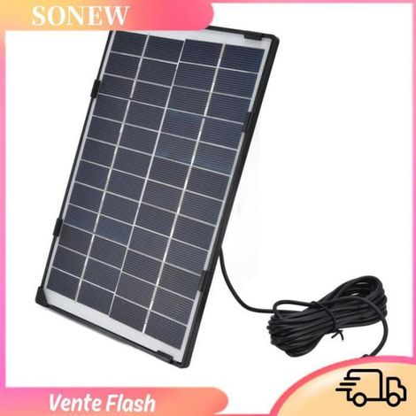 Sonew Chargeur de panneau solaire 6W 12V DC5521 6W Panneau Solaire DIY Charger - Générateur Solaire Polysilicon pour jardin borne (1/5)