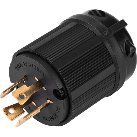 Prise mâle verrouillable 4 broches 20A 125V/250V type L14-20P norme américaine (1/5)