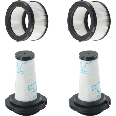 Filter für Rowenta X-FORCE FLEX 9.60 und X-NANO ESSENTIAL RH20xx, 2 Vorfilter + 2 Motorfilter für Rowenta X-FORCE FLEX 9.60, Ersatzfilter für ZR00907/908 RH98XX/99XX (1/4)