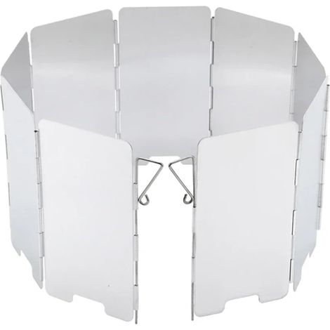 Pare-Vent pour RéChaud De Camping Lot de 9 Pare-Brise Pliables en Alliage d'aluminium for cuisinière à gaz, for Camping Plein air (1/5)