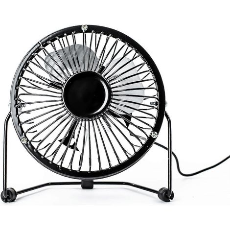Ventilateur de bureau USB Status Mini ventilateur portable 10 cm Petit ventilateur à vitesse unique Noir (1/3)