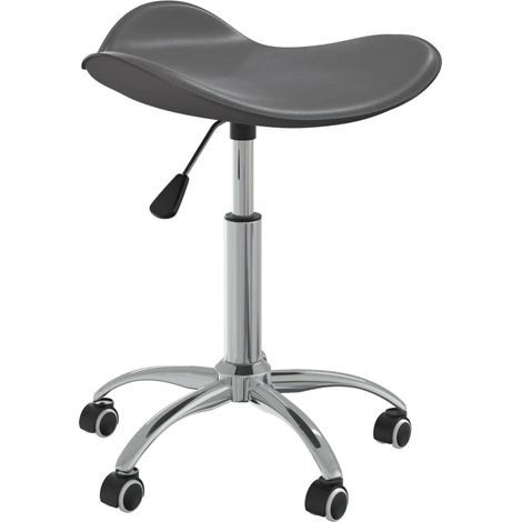 Friseur Rollhocker Grau Kunstleder