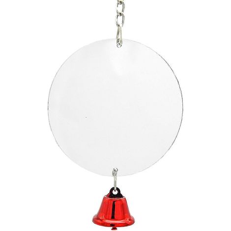 Miroir à oiseaux avec perchoir, jouet pour perroquet et perruche-10cm-silver (1/5)