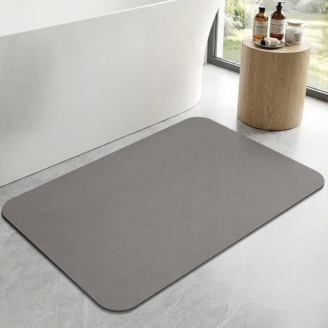 Alfombrilla antideslizante de secado rápido para baño, de tierra de diatomeas, para ducha, bañera y sala de estar. (1/5)