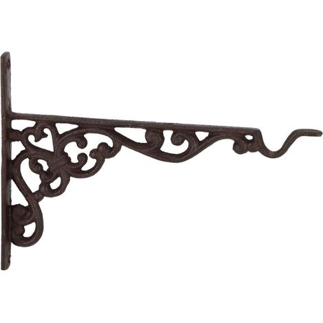 Gancho de hierro fundido para colgar macetas y faroles, 18,5 cm de altura. (1/2)