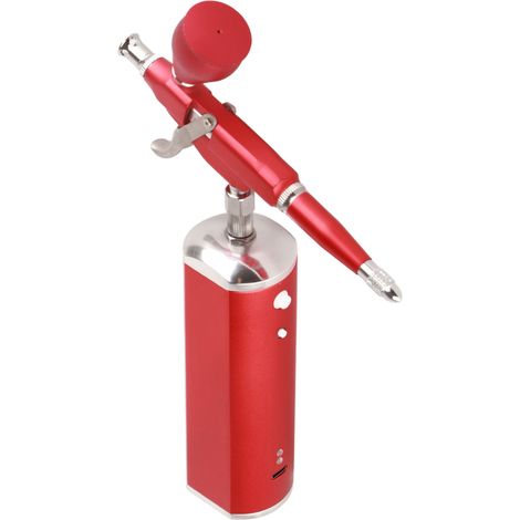 Automatisches Airbrush-Set, handgeführte Spritzpistole mit automatischer Start- und Stoppfunktion, rotes Spritzpistolen-Set zum Lackieren von Möbeln (1/5)