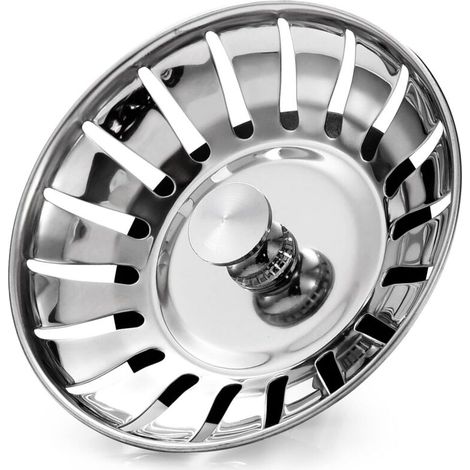 Bouchon de crépine d'évier de cuisine 2.0 en acier inoxydable épais, diamètre du trou 78 mm (1/5)