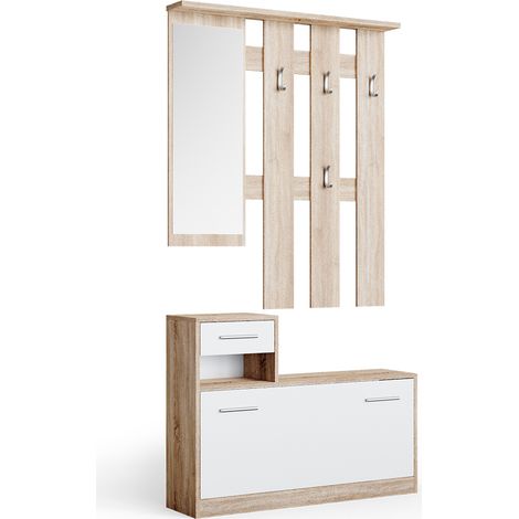 Vestiaire Billy, Sonoma/blanc, 100x111.6cm, Vicco