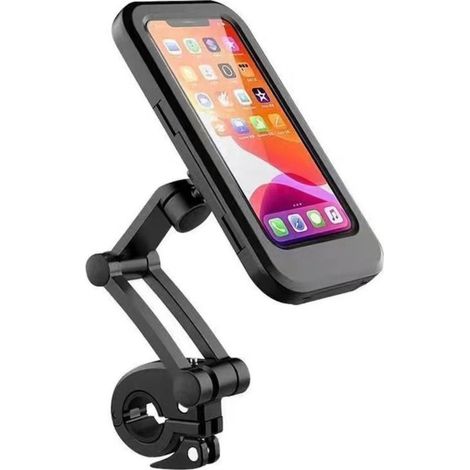 Support Téléphone Moto - Rotation 360 Degrés - étanche Et Anti-Vibration - Pour Guidon VTT Et écran Tactile Jusqu'à 7 Pouces (1/5)