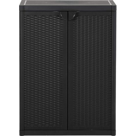 Maison Exclusive - Armadio da Giardino Nero 65x45x88 cm in Rattan PP