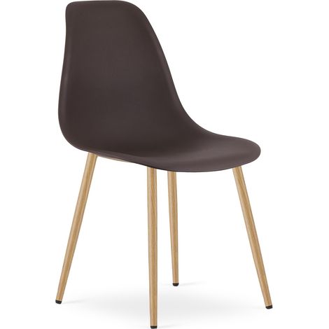 Sedia scandinava WAT in polipropilene color caffè (1/5)
