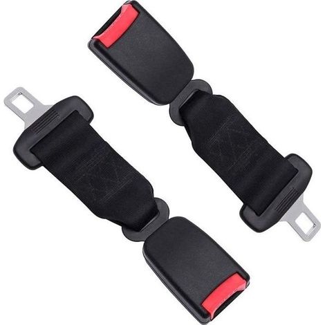 Ceinture de Sécurité - Universelle - Lot de 2 - Boucles Réglables - Confort Optimal - Noir (1/4)
