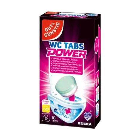G&G WC Tabs Power Zitronen Pastillas de limpieza 16 uds.
