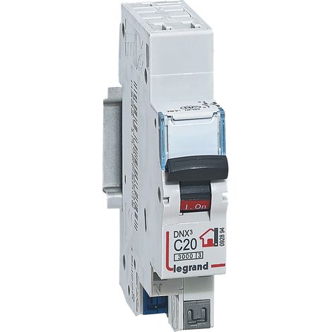 Legrand - Disjoncteur Phase + Neutre - 20A - bornes automatiques - 1 module