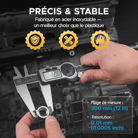 TESA TWIN-CAL IP67 Professional Digital Vernier Caliper 300 mm/ 12"