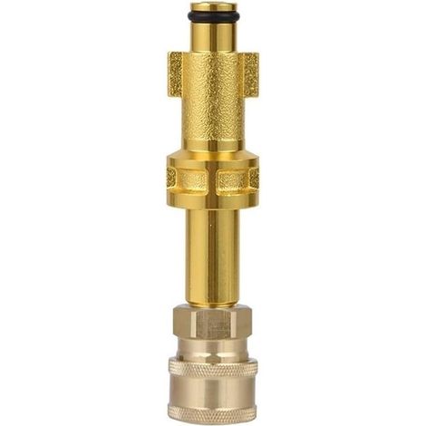 Adaptateur en mousse en laiton 1/4 à connexion rapide pour nettoyeur haute pression – Buse de pulvérisation à joint métallique robuste pour lavage de voiture, équipement de nettoyage extérieur, doré (1/5)