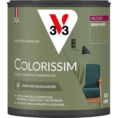 Peinture murale intérieure Colorissim® V33 Brun verdi Velours 0,5L
