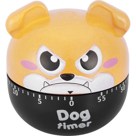 Minuteur de cuisine mécanique chien mignon compteur manuel outil de rappel de cuisson à domicile (Kaki) (1/5)