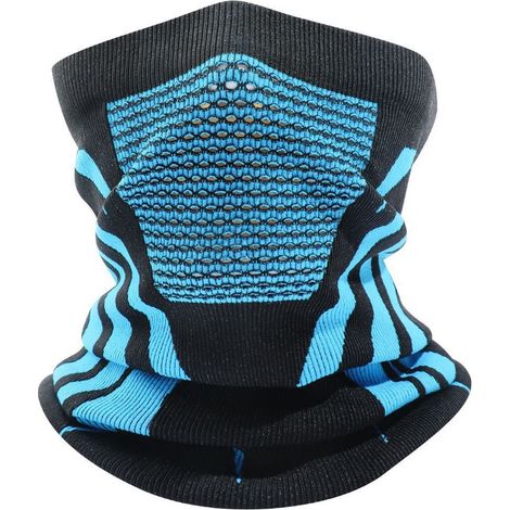 Beauvie-Cache-cou, écharpe homme, cache-cou respirant pour le sport, cache-cou chaud, cagoule de ski coupe-vent, convient pour le cyclisme, le VTT et la course à pied, bleu lac. (1/5)