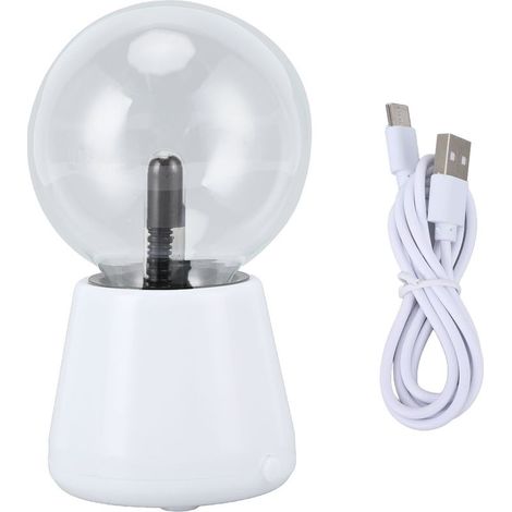 Lampe boule plasma interactive tactile à changement de couleur, branchement USB, lampe globe plasma décorative pour chambre à coucher ou maison (1/5)