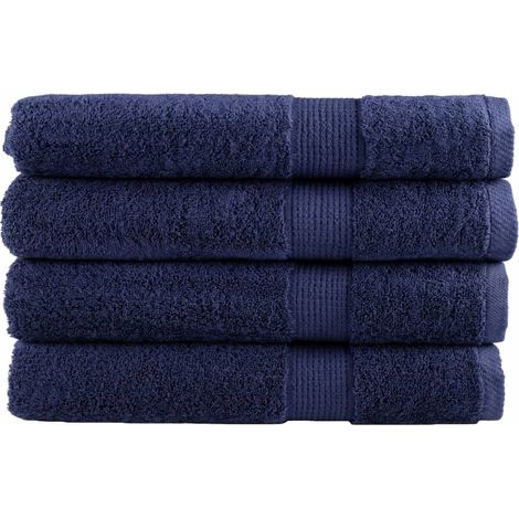 Premium Towels SOLUND 4pcs Navy Blue 100x200cm 600gsm vidaXL (1/5)