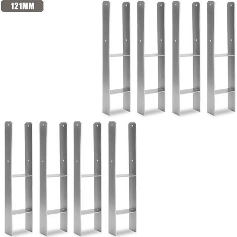 Jiubiaz Pfostenanker für den Außenbereich – extra robust, witterungsbeständig und ideal für Holzpfosten im Garten - 121mm 8x