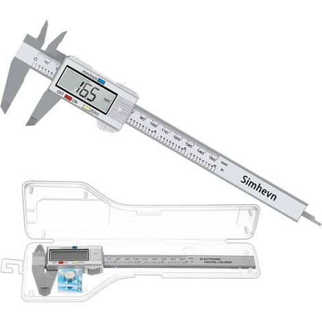 Pied à coulisse électronique numérique 0-150 mm, conversion mm/pouce, écran LCD, arrêt automatique, pour la maison, la bijouterie et le bricolage (1/5)