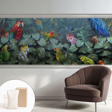 Carta Da Parati Facile Da Installare - Vlies Per Arredamento Interno - Per Pareti - Stile Moderno - Con Colla Gratuita giungla esotica 250x104 cm (1/5)