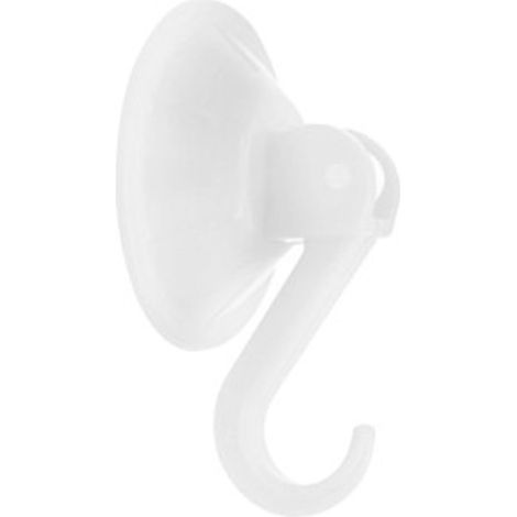 Perchas Ventasas Blancas Lauxa Home - Pack 12 Uds  - 7.2cm - Plástico - Resistencia 2kg