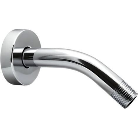 15 cm extendable shower arm, compatible with fixed bathroom shower heads, made of solid chrome-plated stainless steel. (1/5)