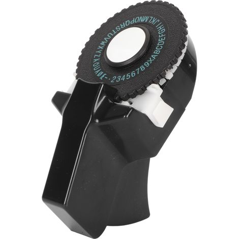 Cette étiqueteuse portable noire à gaufrage est sans encre, ergonomique, facile à utiliser et est fournie avec un ruban, idéale pour les loisirs créatifs. (1/5)