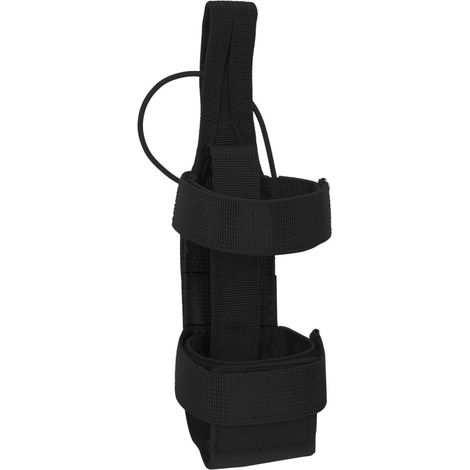 Cinghia per borraccia in nylon nero, 21 x 17 cm