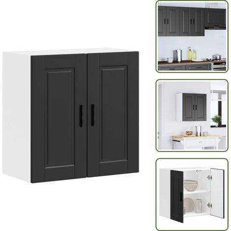 Armadio nero - vidaXL Pensile da Cucina Porto Nero in Legno Multistrato - Armadio multistrato
