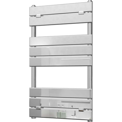 Egadi - Chrome Towel Radiator - H840mm x W500mm - Straight (1/3)