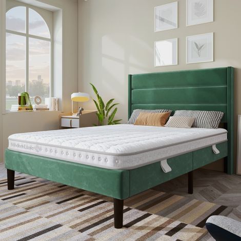 Matelas hybride ergonomique 7 zones ressorts ensachés H3 140x200x10 cm support 280kg OEKO-TEX adapté lit double et lit d’appoint (1/5)