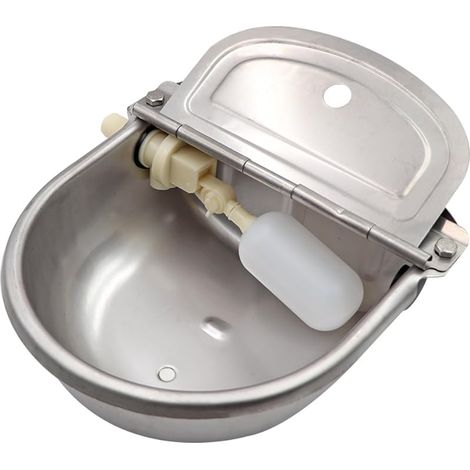 Abreuvoir À Bovins Abreuvoir en Acier Inoxydable Bol Automatique avec Valve À Flotteur pour Chien Cheval Bétail Chèvre Mouton
