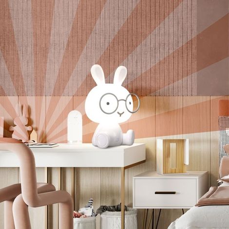 Lampe de table LED Lapin Blanc et Gris pour Enfants (1/5)