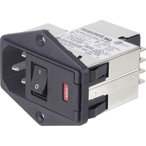 TE Connectivity 6-6609107-8 Netzfilter schwarz 250 V 6 A (1/2)