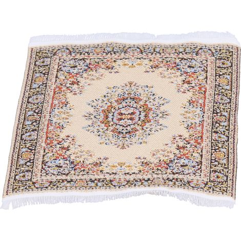 Tapis tissé pour maison de poupée à l'échelle 1:12, accessoire de décoration miniature unique et exquis n° 1 (1/5)
