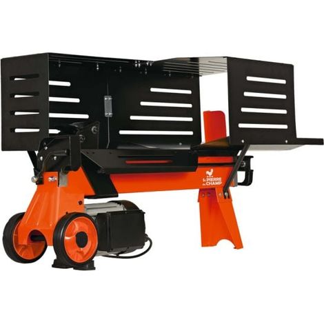 St Pierre Du Champ – Fendeur de bûches électrique 6T 2200W – Force de pression 6 tonnes – Longueur max 52 cm – Diamètre max 25 cm – Double commande de sécurité