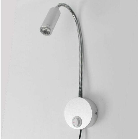 Lampe de Lecture Murales Tactile Dimmable Applique Liseuse LED Tete de Lit avec Port USB et Interrupteur, Flexible Col de Cygne Lumière avec Prise, 3W Lampe Chevet Murale pour Lire au Lit, Chambre