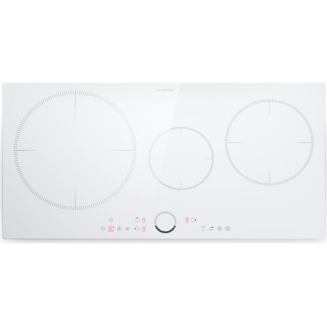 Klarstein Delicatessa 80 - Piano cottura a induzione da incasso, 3 zone, 6000 W, zona XL, vetroceramica