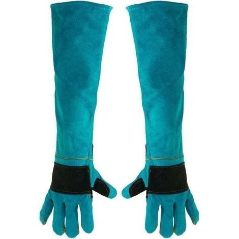 60cm Welding Gloves, Heat Resistant Leather Welder's Gloves, Extended Welding Gloves, 1 Pair, PPE - Welder's Gloves