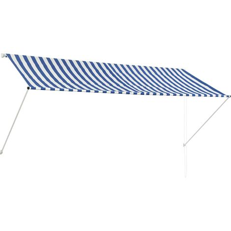 Maison Exclusive - Tenda da Sole Retrattile 300x150 cm Blu e Bianco