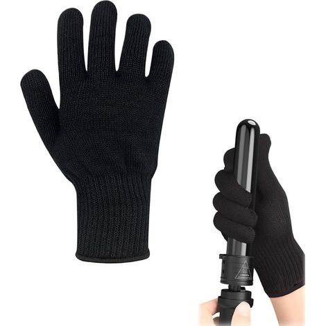 Gants professionnels résistants à la chaleur,Gants de Protection Contre la Chaleur,Anti-Brûlure pour les Mains,gants de protection contre la chaleur pour coiffure(22cm) (1/5)