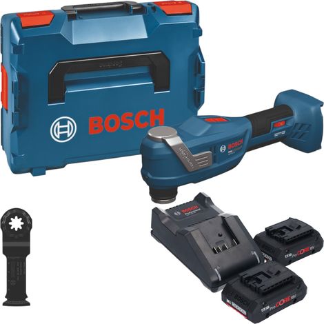 Bosch GOP 18V-30 Akku Multifunktionswerkzeug 18 V Starlock Plus Brushless + 2x ProCORE Akku 4,0 Ah + Ladegerät + L-Boxx